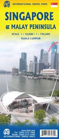 Carte de voyage - Péninsule malaise & Plan de Singapour | ITM carte pliée ITM 