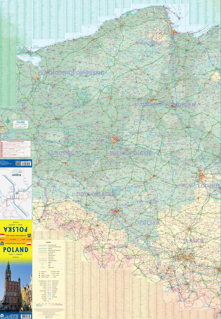 Carte de voyage de la Pologne | ITM - La Compagnie des Cartes