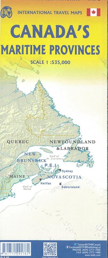 Carte de voyage - Provinces Maritimes (Canada) | ITM carte pliée ITM 