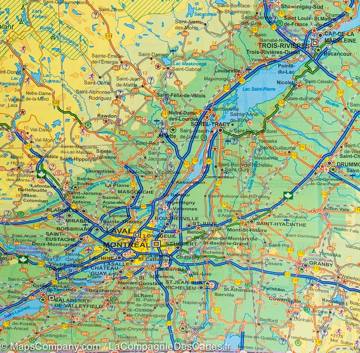 Plan de Montréal &amp; Carte du Quebec Sud | ITM - La Compagnie des Cartes
