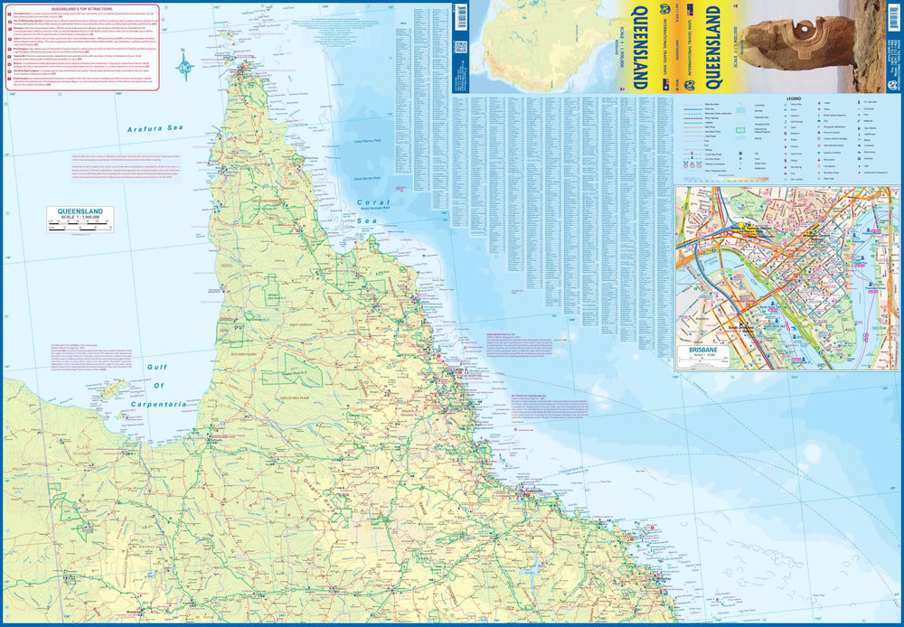 Carte de voyage - Queensland | ITM carte pliée ITM 