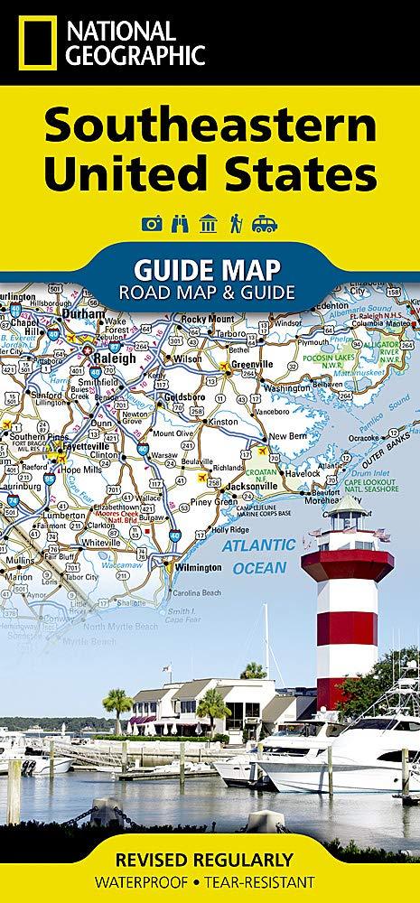 Carte de voyage - Sud-est des USA | National Geographic carte pliée National Geographic 