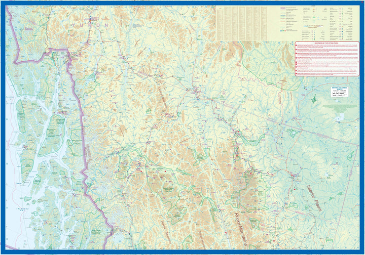 Carte de voyage - Territoire Yukon & Colombie Britannique Nord (Canada) | ITM carte pliée ITM 