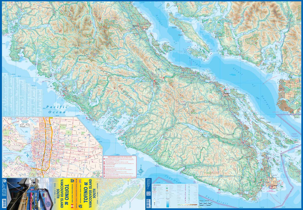 Carte de voyage - Tofino & Sud de l'île de Vancouver (Colombie Britannique) | ITM carte pliée ITM 