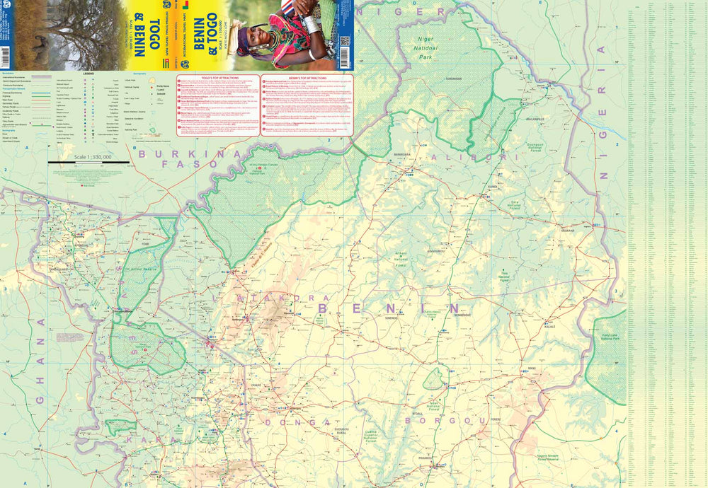 Carte de voyage - Togo & Benin | ITM carte pliée ITM 