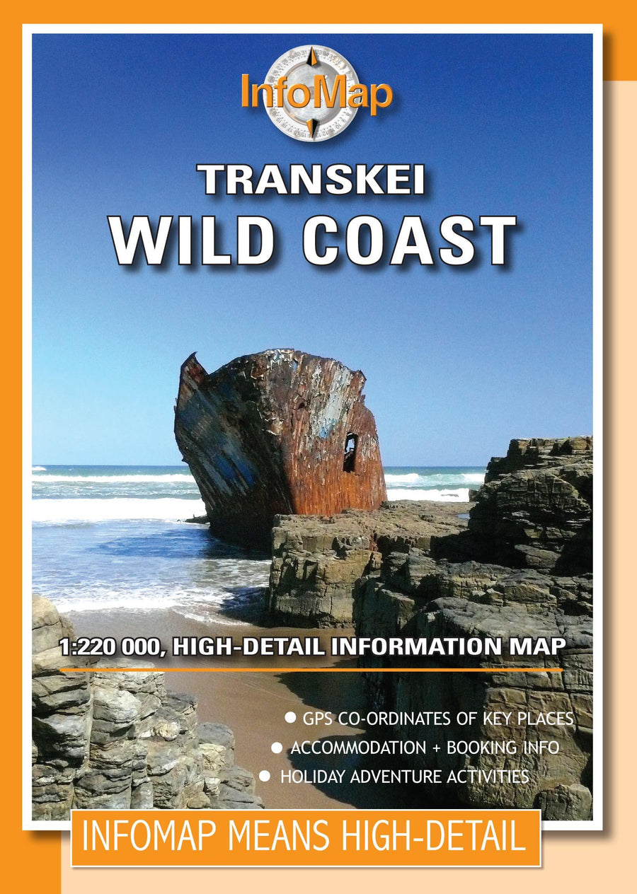 Carte de voyage - Transkei Wild Coast (Afrique du Sud) | Infomap carte pliée Infomap 