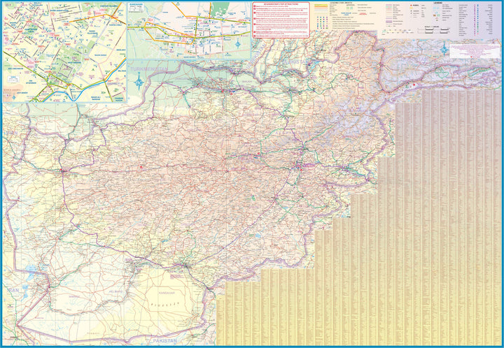 Carte de voyage - Turkménistan & Afghanistan | ITM carte pliée ITM 