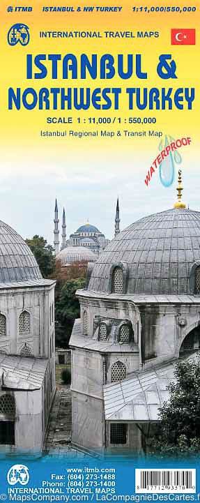 Carte de voyage - Turquie Nord-ouest & Plan d'Istanbul | ITM carte pliée ITM 