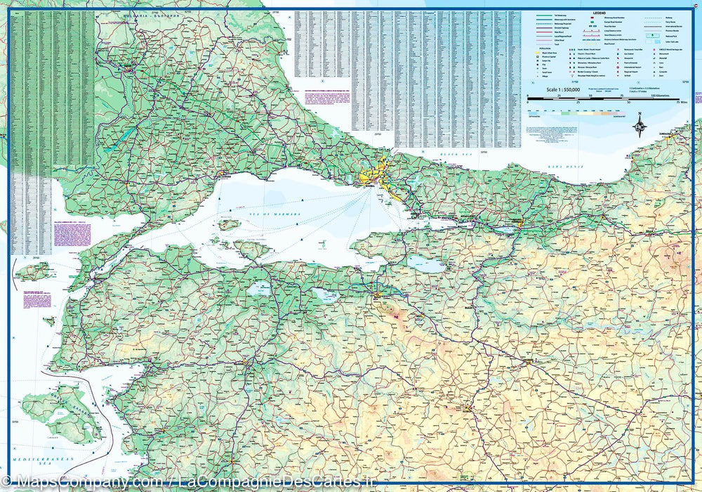 Carte de voyage - Turquie Nord-ouest & Plan d'Istanbul | ITM carte pliée ITM 