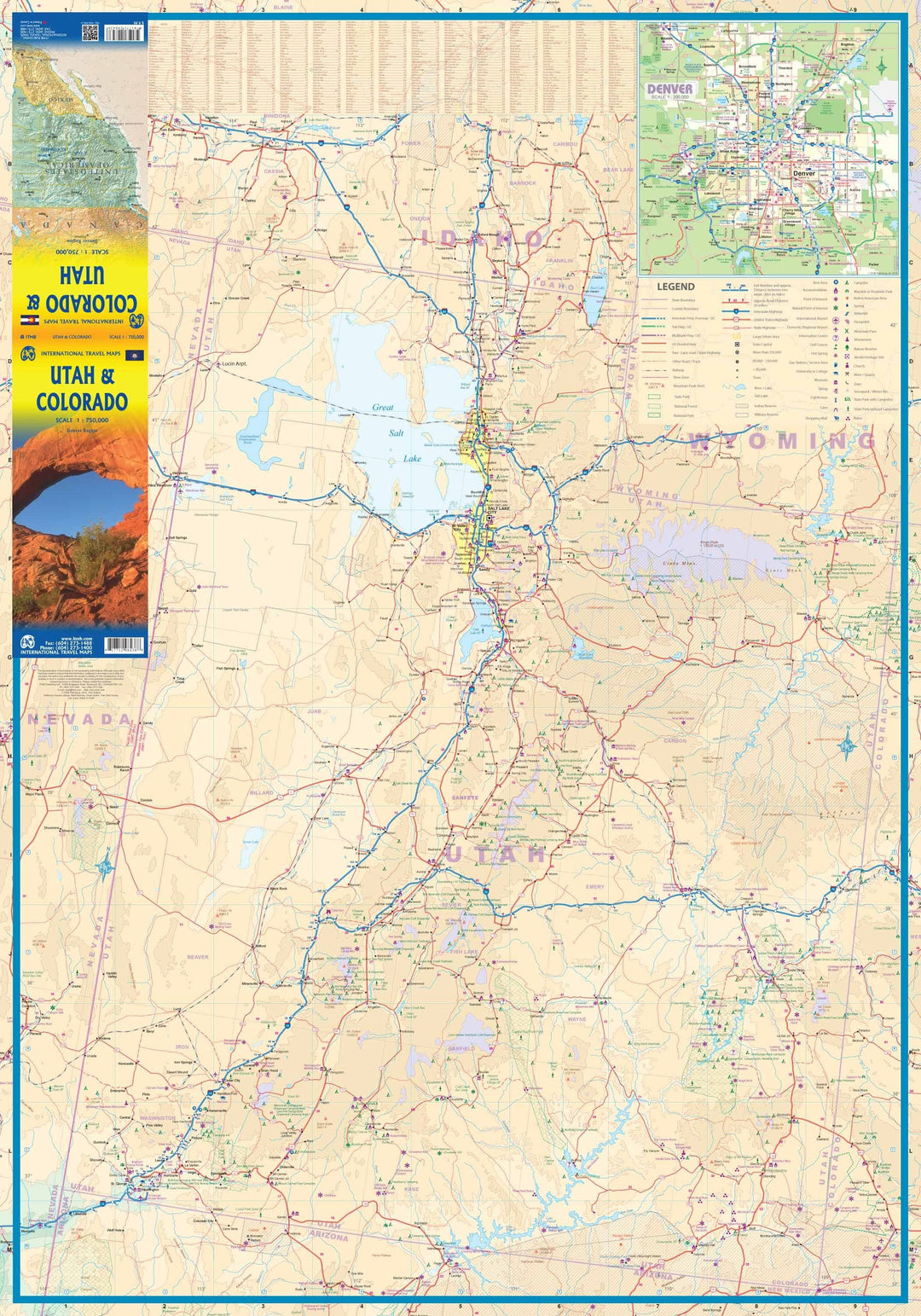 Carte de voyage - Utah & Colorado (USA) | ITM carte pliée ITM 