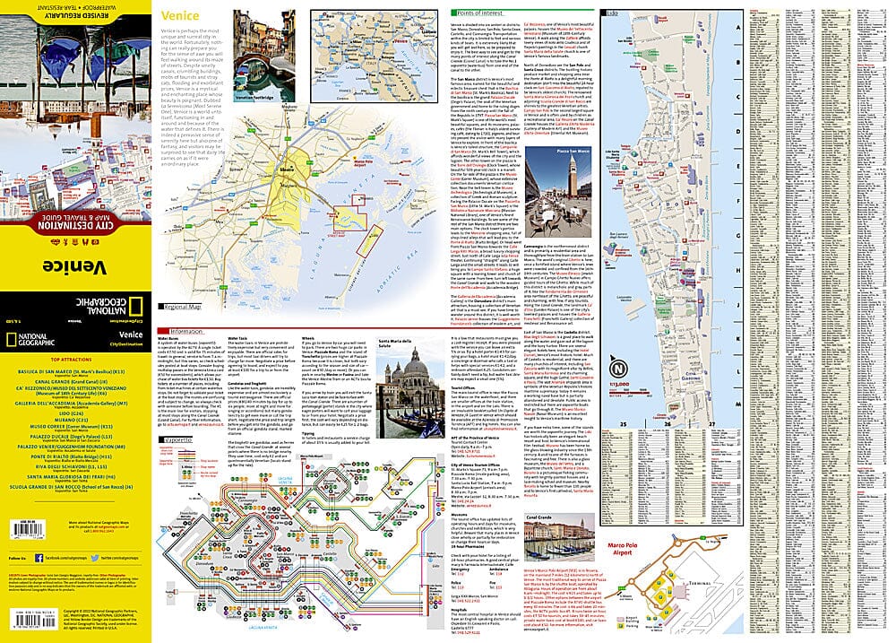 Carte de voyage - Venise (Italie) | National Geographic Maps carte pliée National Geographic 
