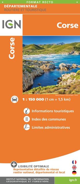 Carte départementale - Corse | IGN carte pliée IGN 