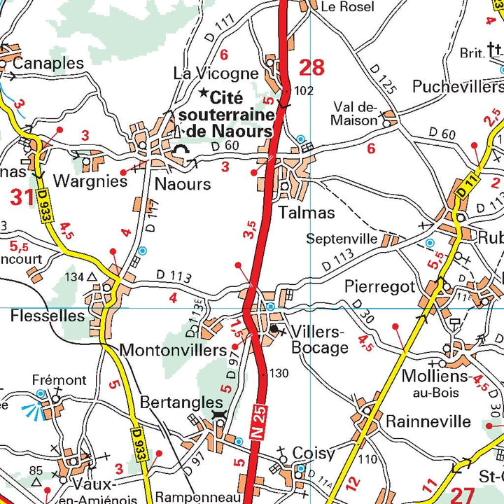 Carte départementale n° 301 - Pas-de-Calais & Somme | Michelin carte pliée Michelin 