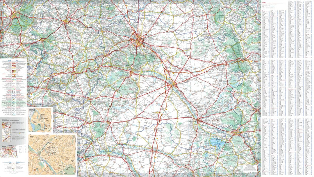 Carte départementale n° 306 - Aisne, Ardennes, Marne | Michelin carte pliée Michelin 