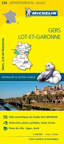 Carte départementale n° 336 - Gers & Lot-et-Garonne | Michelin carte pliée Michelin 