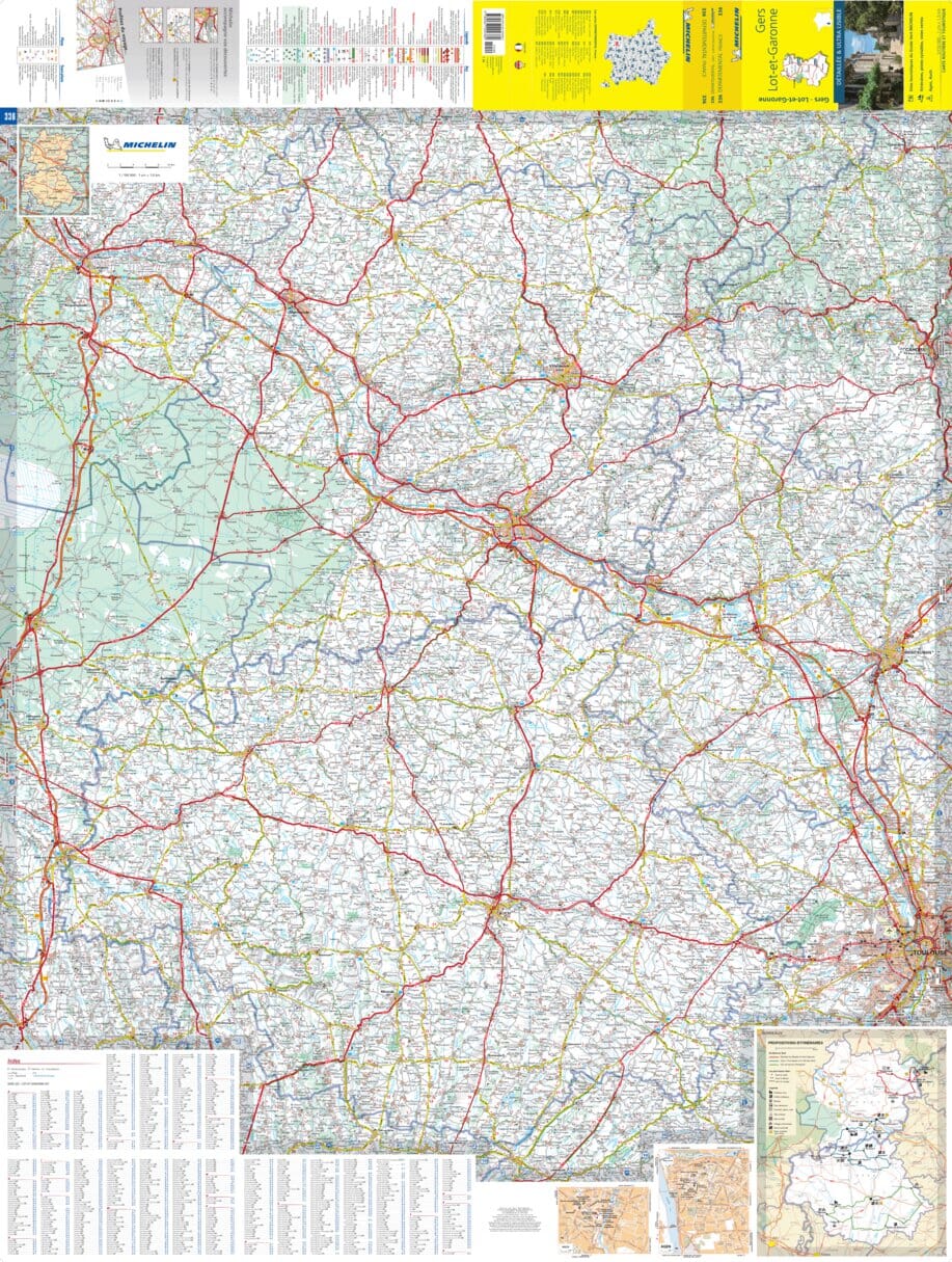 Carte départementale n° 336 - Gers & Lot-et-Garonne | Michelin carte pliée Michelin 