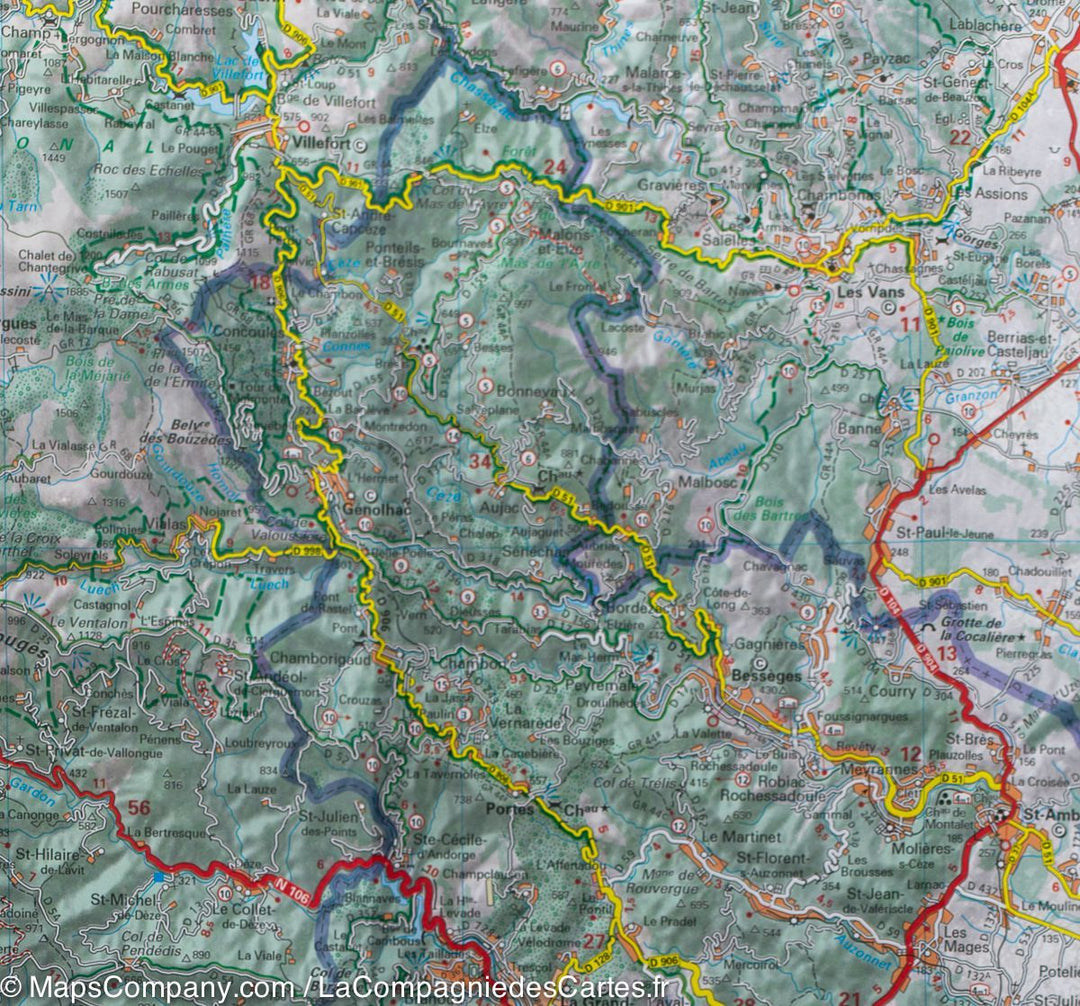 Carte départementale n° 339 - Gard & Hérault | Michelin carte pliée Michelin 