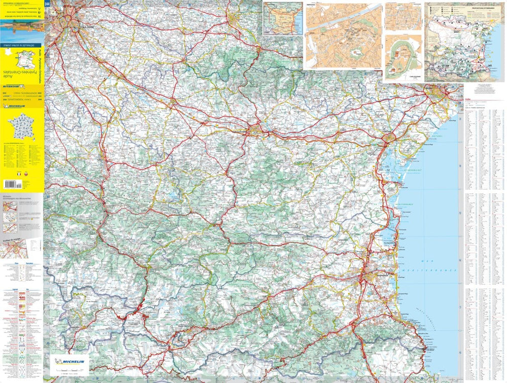 Carte départementale n° 344 - Aude & Pyrénées-Orientales | Michelin carte pliée Michelin 
