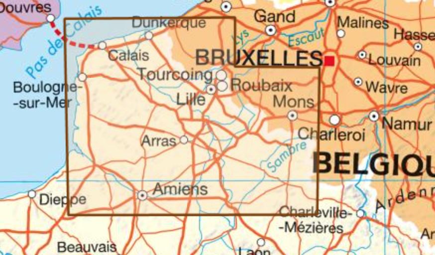 Carte départementale - Nord & Pas-de-Calais | IGN carte pliée IGN 