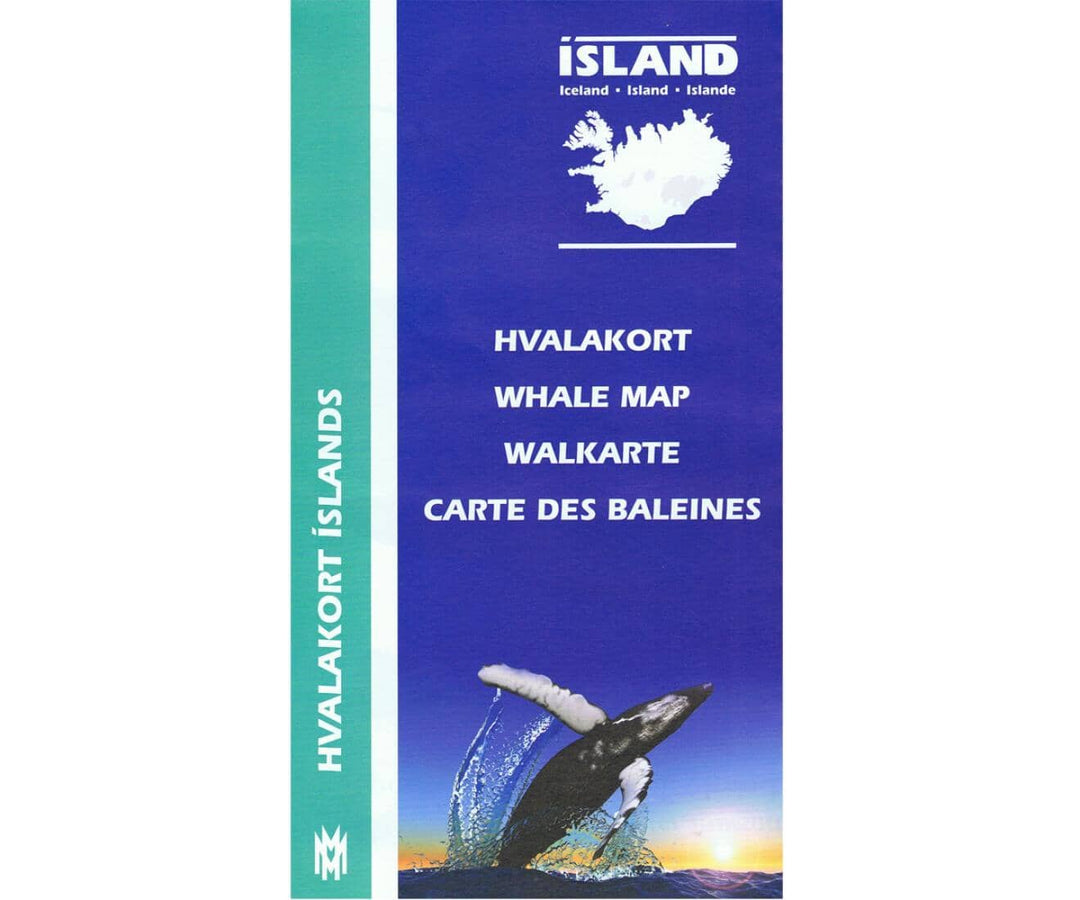 Iceland Whale Map | Mal og menning Road Map 