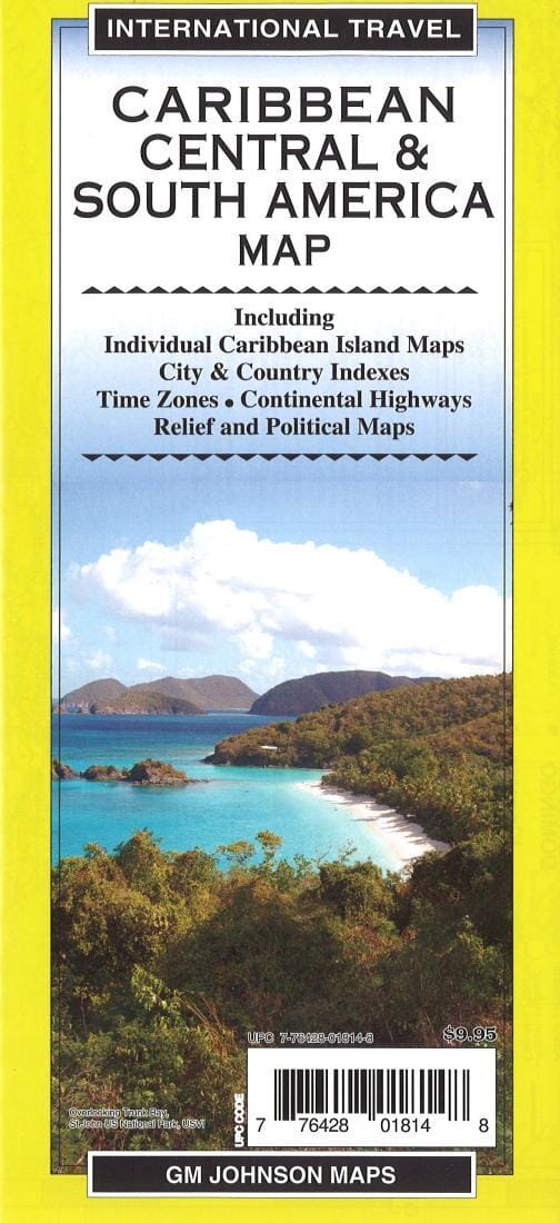 Caribbean Central & South America Map | GM Johnson Road Map 