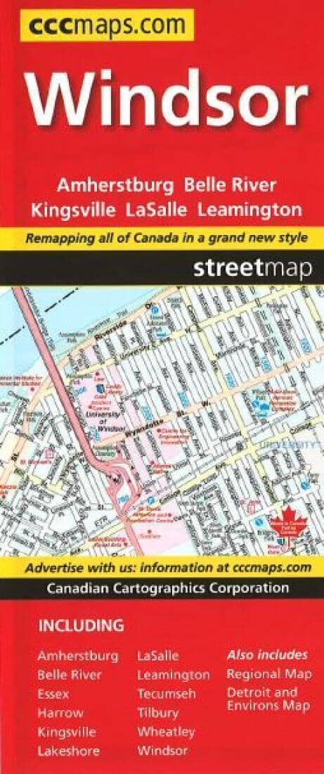 Windsor Ontario, Street Map by Canadian Cartographics Corporation