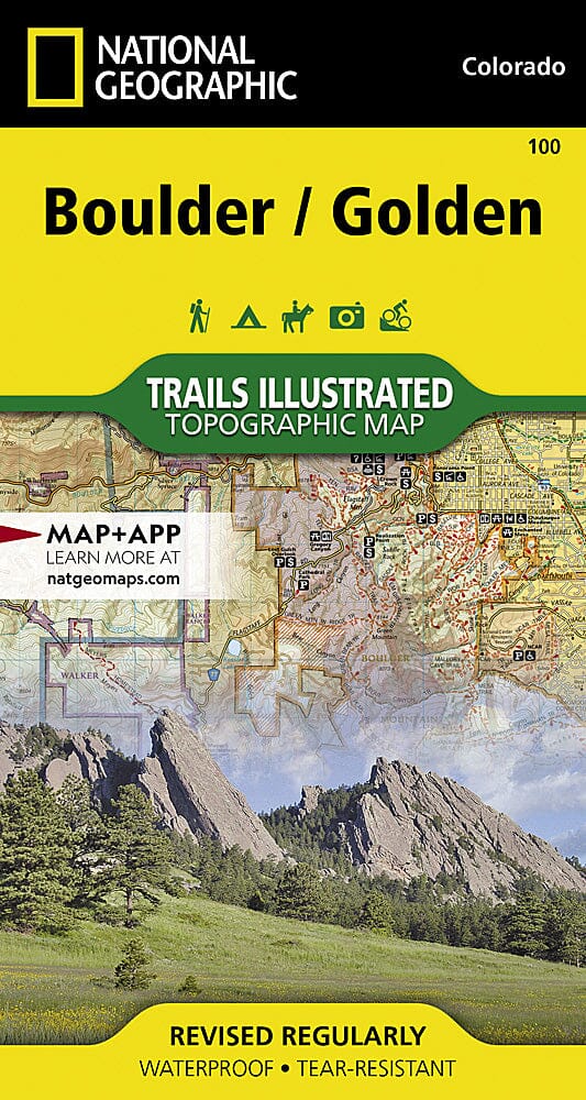 Carte des sentiers de Boulder / Golden (Colorado), # 100 | National Geographic carte pliée National Geographic 