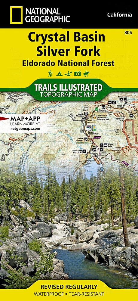 Carte des sentiers de Crystal Basin / Silver Fork / Eldorado National Forest (Californie), # 806 | National Geographic carte pliée National Geographic 