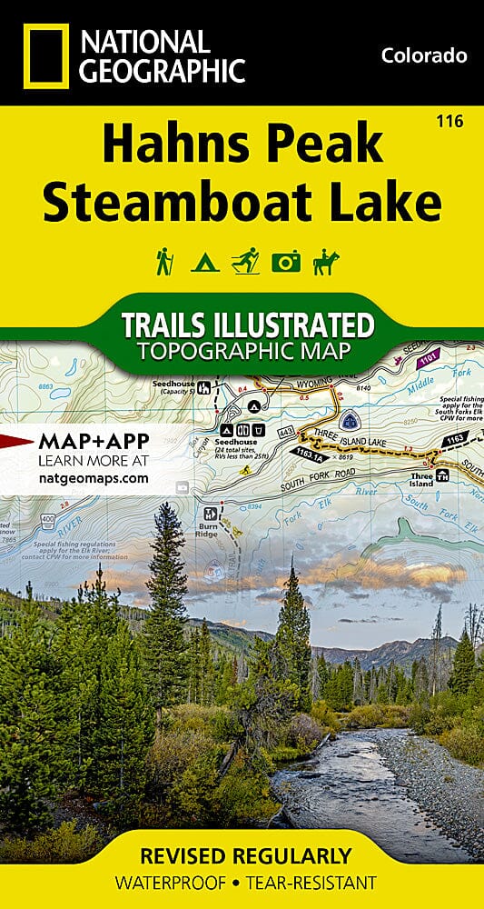 Carte des sentiers de Hahns Peak / Steamboat Lake (Colorado), # 116 | National Geographic carte pliée National Geographic 