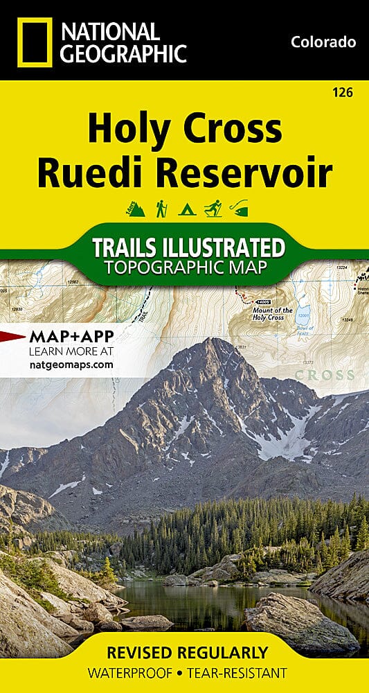 Carte des sentiers de Holy Cross / Ruedi Reservoir (Colorado), # 126 | National Geographic carte pliée National Geographic 