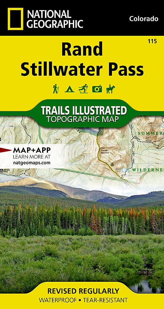 Carte des sentiers de Rand / Stillwater Pass (Colorado), # 115 | National Geographic carte pliée National Geographic 