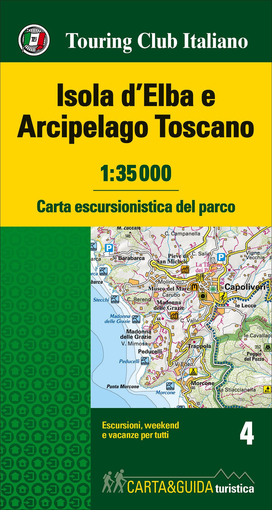 Carte détailée + guide - Ile d'Elbe & Archipel Toscan | Touring Club Italiano carte pliée Touring 