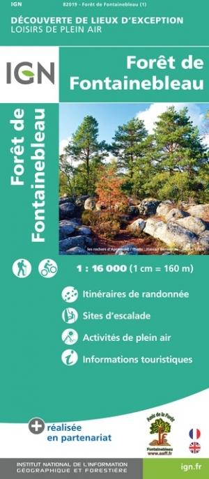 Carte détaillée - Forêt de fontainebleau | IGN carte pliée IGN 