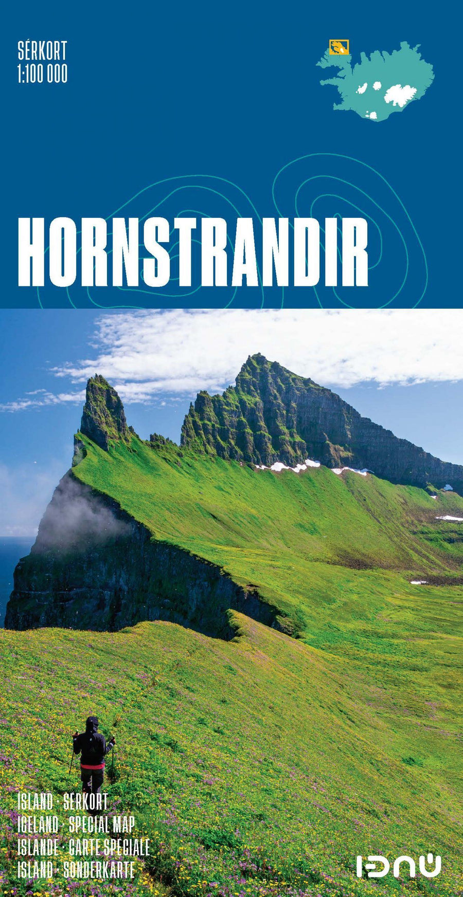 Carte détaillée - Péninsule de Hornstrandir (Islande) | Ferdakort carte pliée Ferdakort 