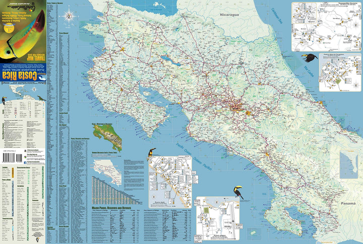 Carte du Costa Rica | Toucan Maps carte pliée Toucan Maps 