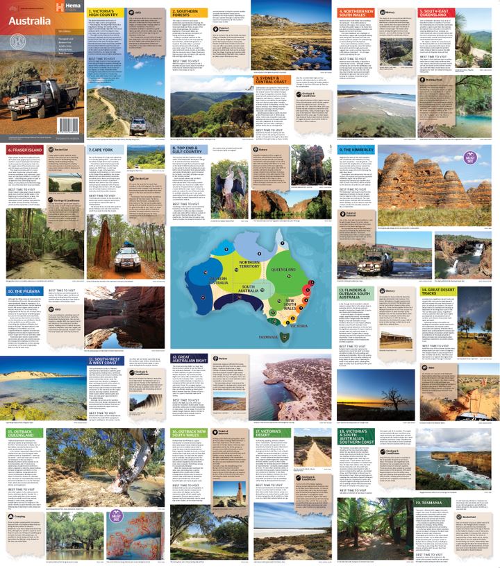Carte générale - Australie | Hema Maps carte pliée Hema Maps 