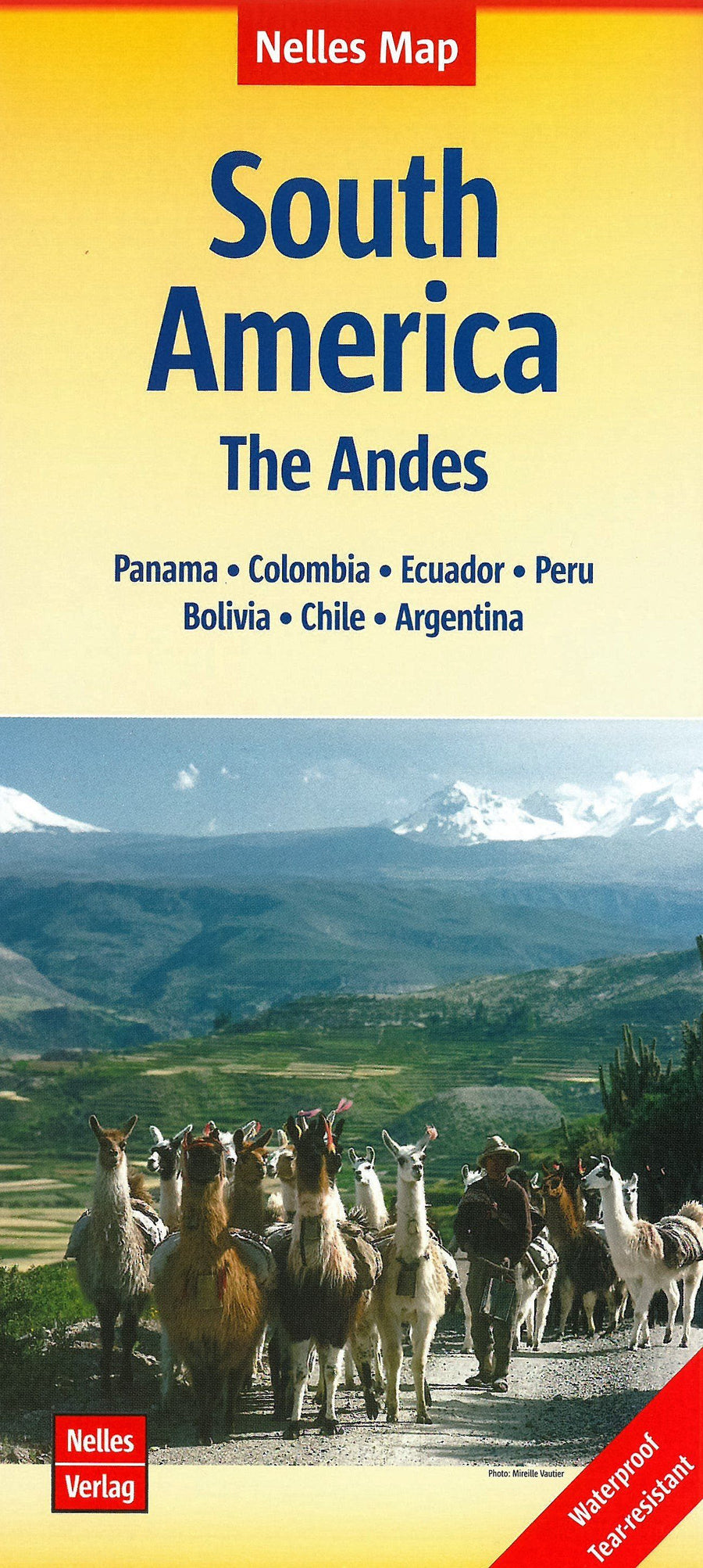 Carte générale de la Cordillère des Andes | Nelles Map carte pliée Nelles Verlag 