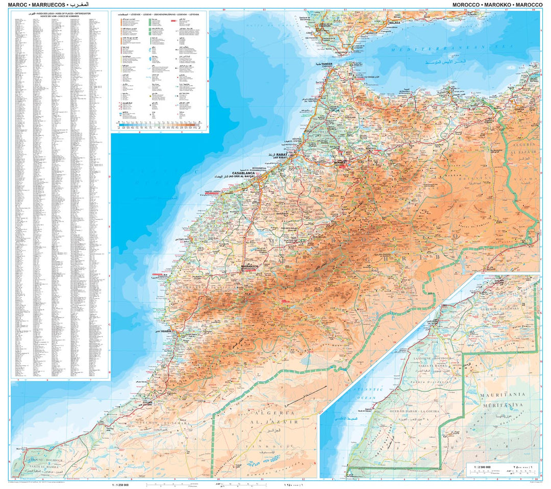 Carte géographique - Maroc | Gizi Map carte pliée Gizi Map 