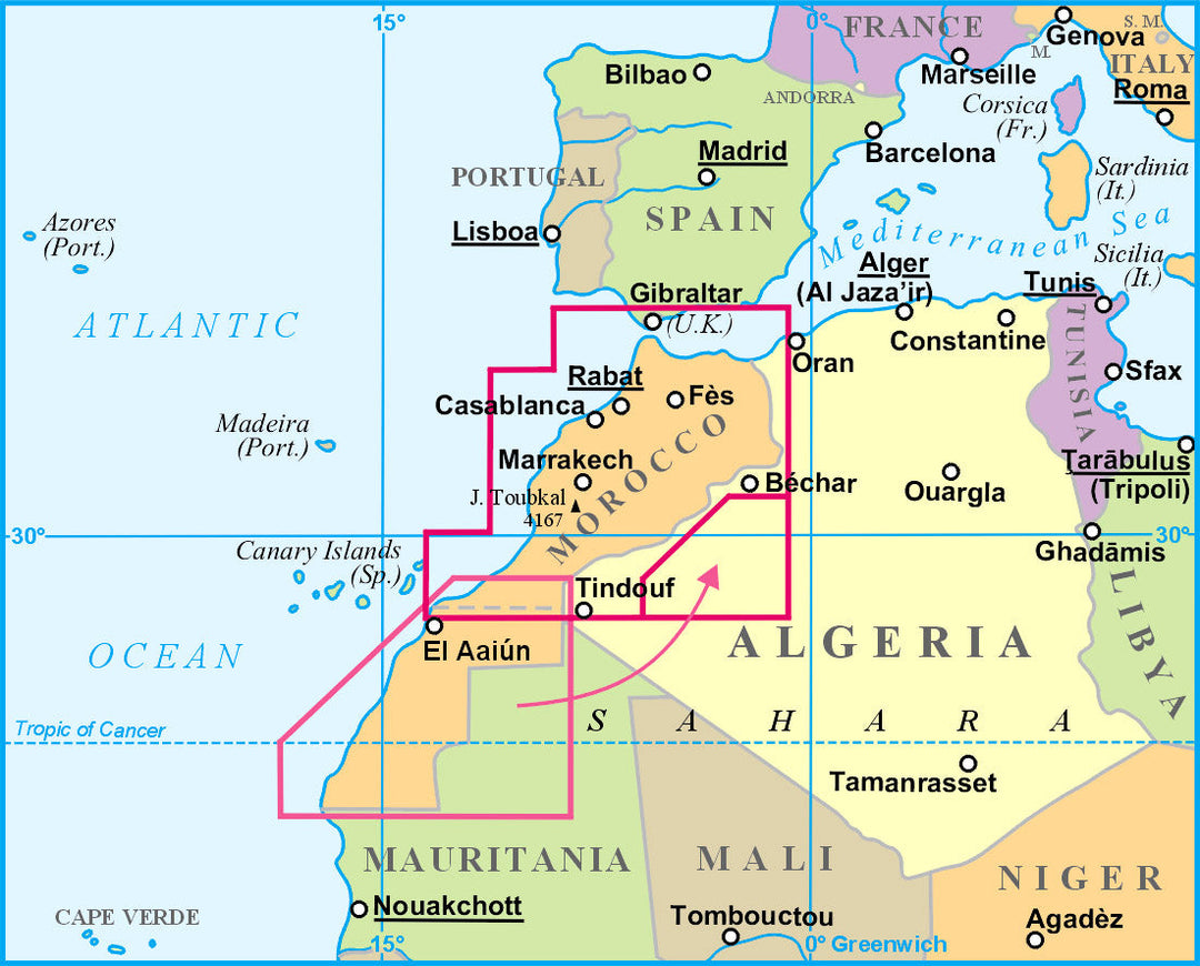 Carte géographique - Maroc | Gizi Map carte pliée Gizi Map 