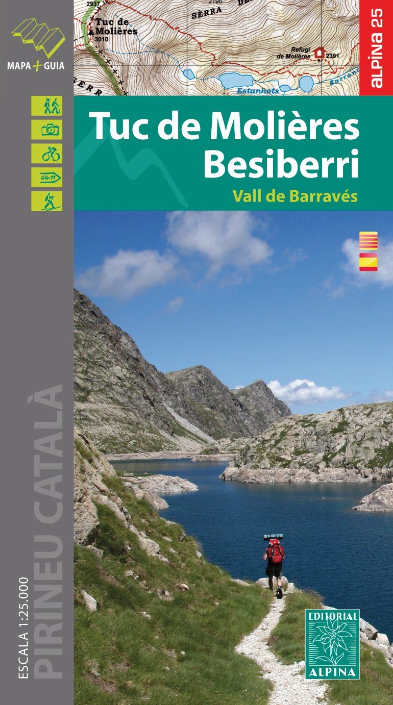 Carte & guide de randonnée - Tuc de Molières, Besiberri, Vall de Barravès | Alpina carte pliée Editorial Alpina 