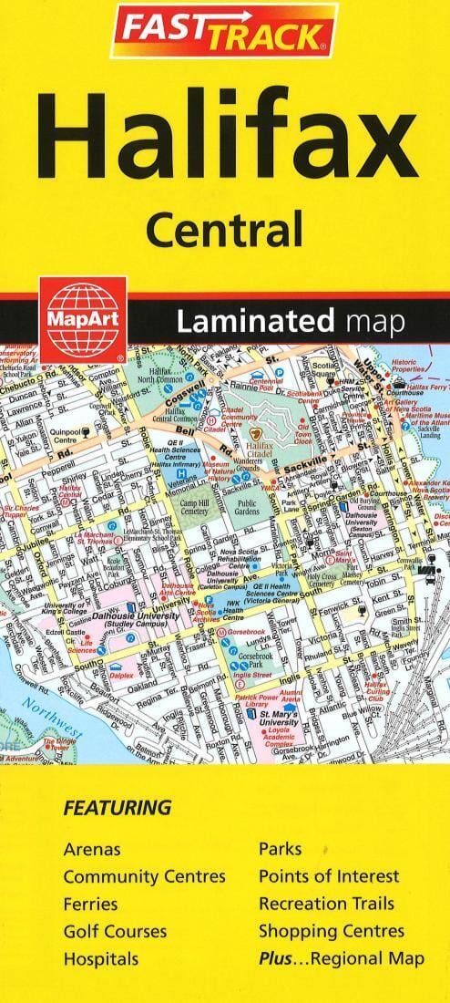 Halifax Fast Track Laminated Map | Canadian Cartographics Corporation Road Map 