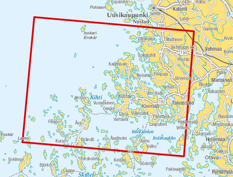 Carte marine n° 10 - Kustavi Brändö Isokari (Finlande) | Karttakeskus carte pliée Karttakeskus 