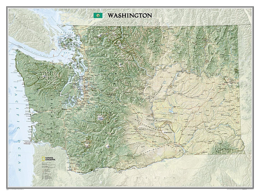 Washington, Tubed by National Geographic Maps