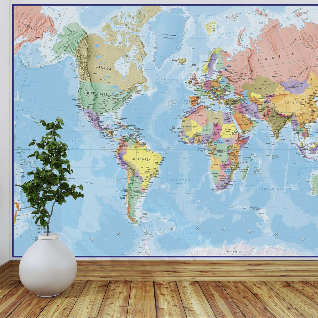 Papier peint carte du monde  Couleur et Pays – LePapierPeint