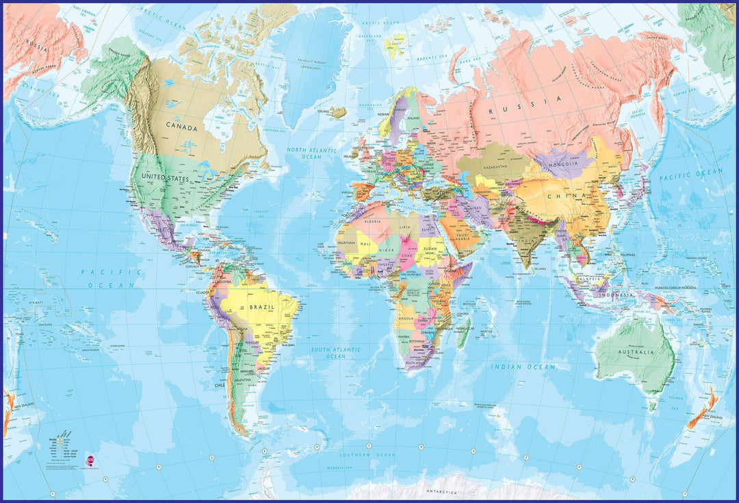 Carte monde murale XXL - world-maps