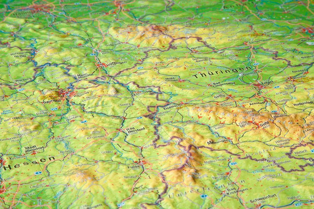 Carte murale en relief - Allemagne (en anglais) | Georelief carte relief Georelief 