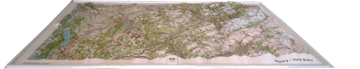 Carte murale en relief - Annecy & Mont Blanc | IGN carte relief grande dimension IGN 