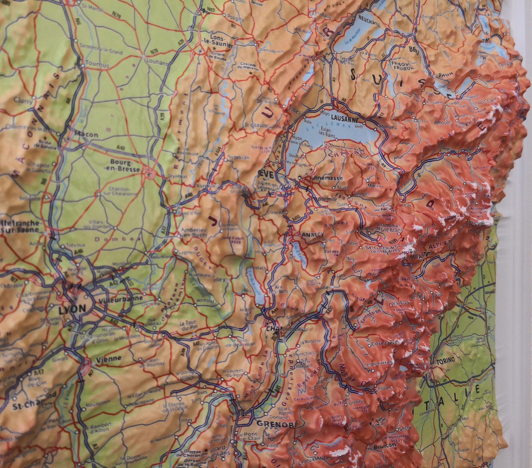 Carte murale en relief - France - 92 x 102 cm  IGN – La Compagnie des  Cartes - Le voyage et la randonnée
