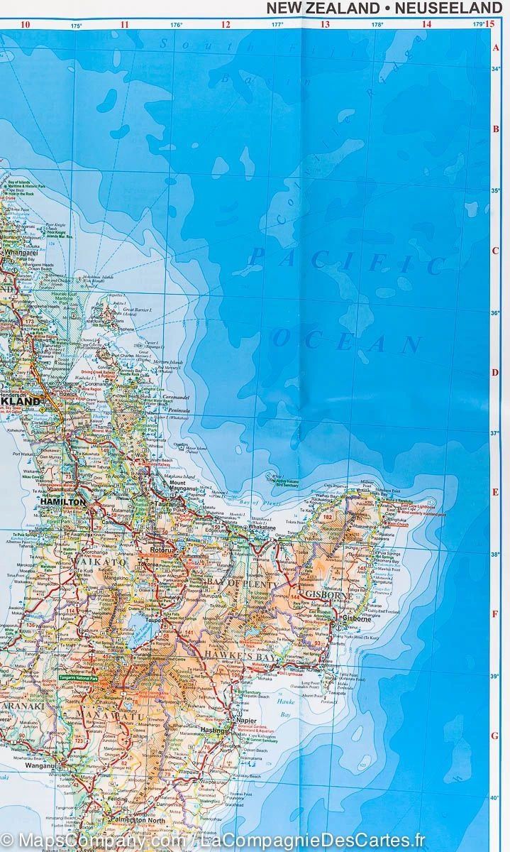 Carte murale - Nouvelle Zélande (géographique) | Gizi Map carte murale grand tube Gizi Map 