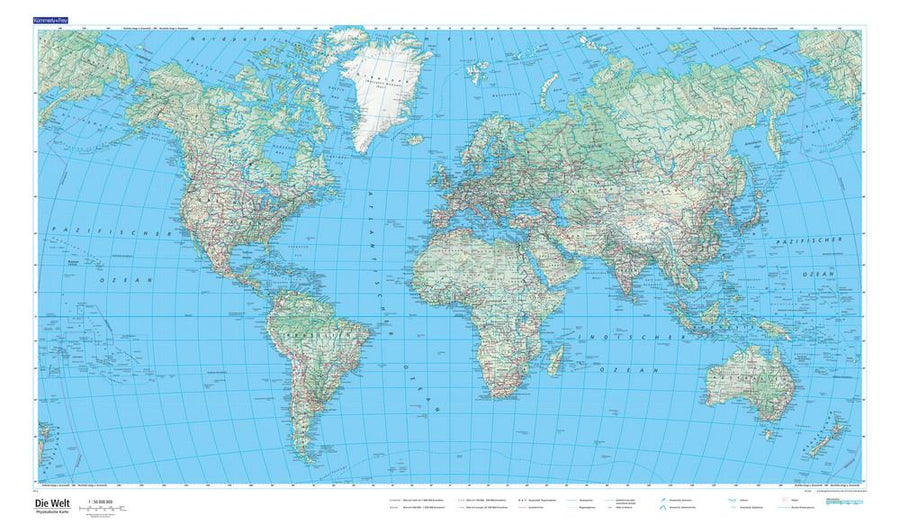 Wall Map - Political World - 100 x 61.5 cm
